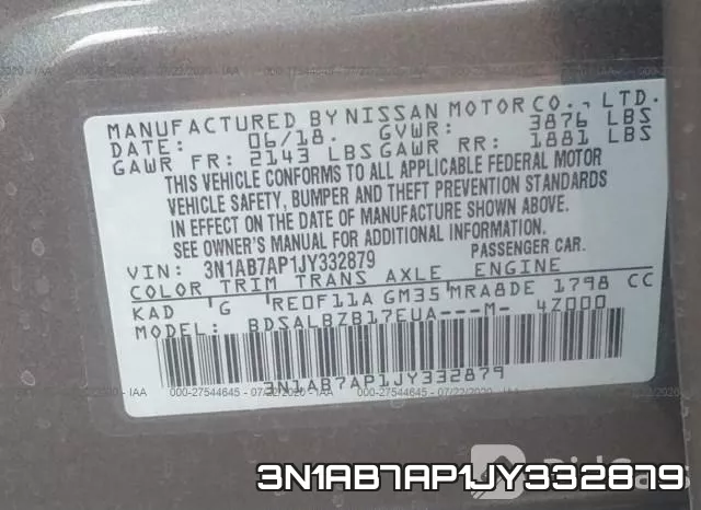 3N1AB7AP1JY332879 фото 10