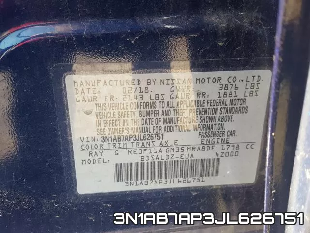 3N1AB7AP3JL626751 фото 2