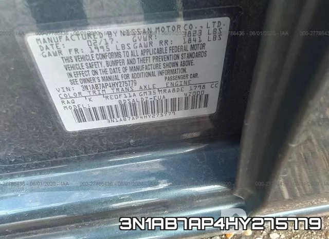3N1AB7AP4HY275779 фото 10