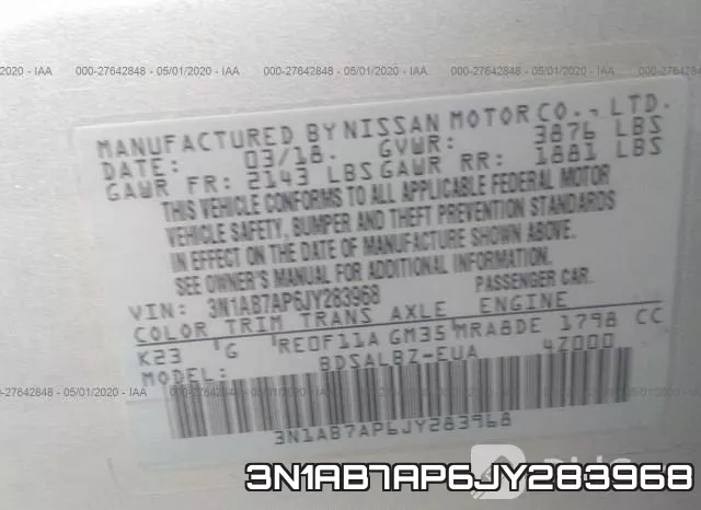 3N1AB7AP6JY283968 фото 10