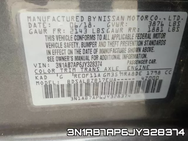 3N1AB7AP6JY328374 фото 2