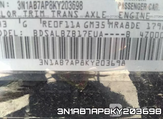 3N1AB7AP8KY203698 фото 10