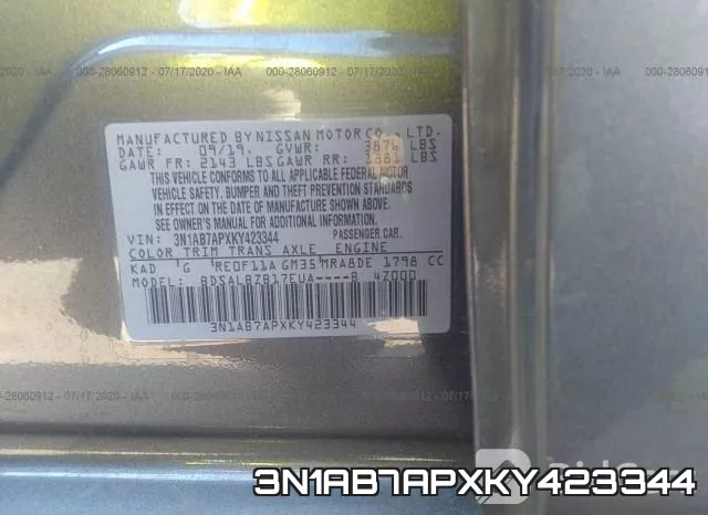 3N1AB7APXKY423344 фото 10