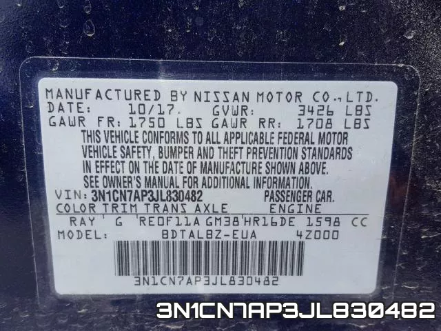 3N1CN7AP3JL830482 фото 2