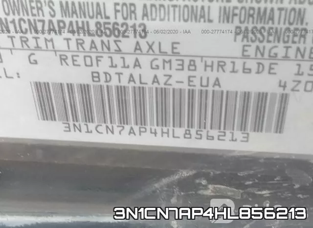 3N1CN7AP4HL856213 фото 10