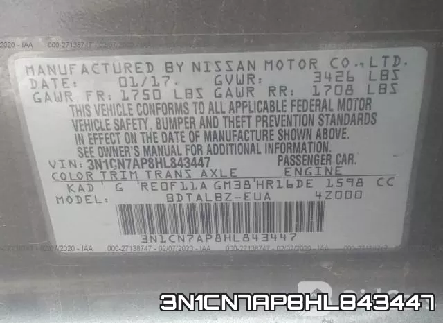 3N1CN7AP8HL843447 фото 10