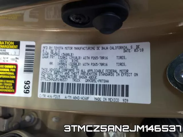 3TMCZ5AN2JM146537 фото 2