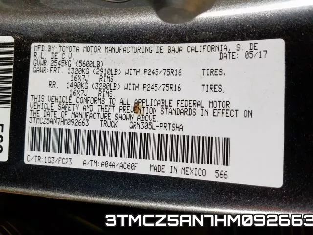 3TMCZ5AN7HM092663 фото 2