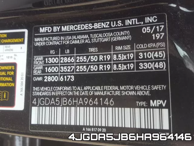 4JGDA5JB6HA964146 фото 2