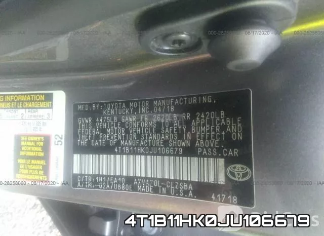 4T1B11HK0JU106679 фото 10