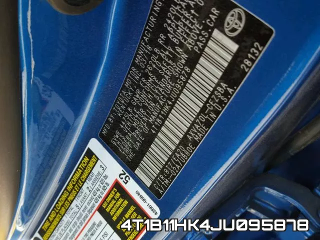 4T1B11HK4JU095878 фото 2