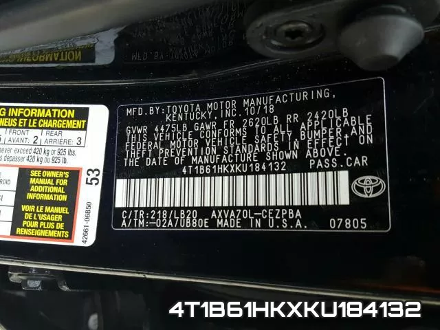 4T1B61HKXKU184132 фото 2