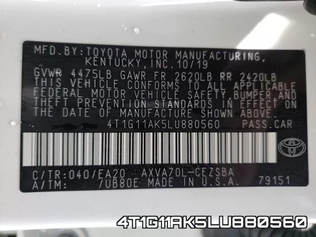 4T1G11AK5LU880560 фото 2