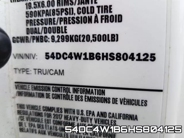 54DC4W1B6HS804125 фото 2