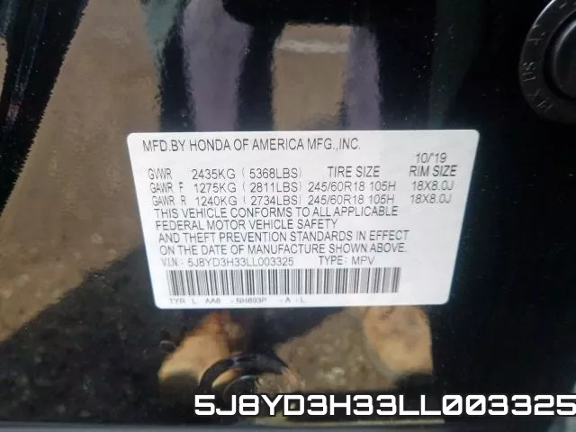 5J8YD3H33LL003325 фото 2