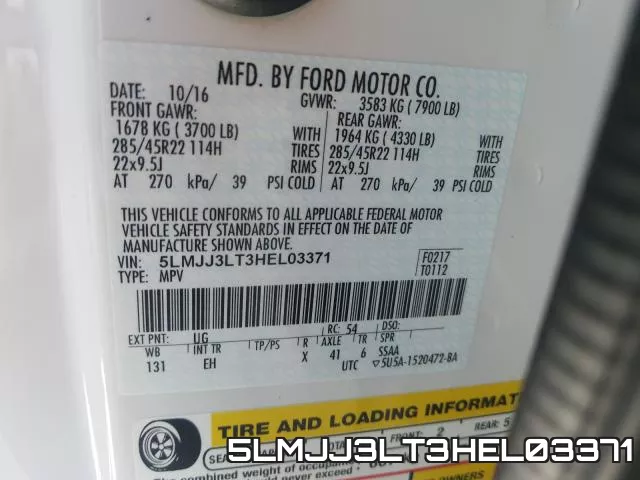 5LMJJ3LT3HEL03371 фото 2