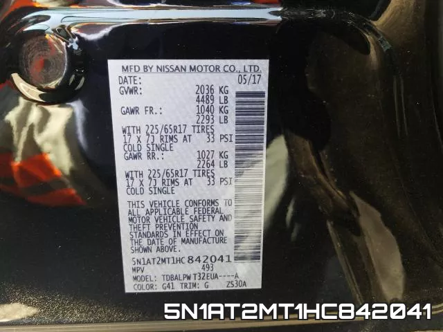 5N1AT2MT1HC842041 фото 2