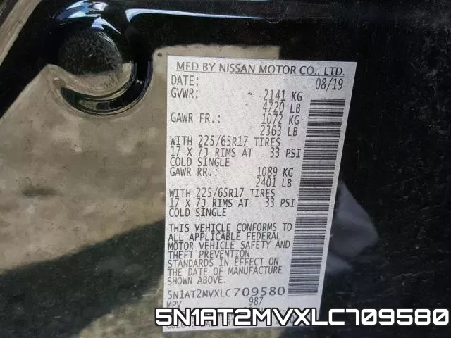 5N1AT2MVXLC709580 фото 2