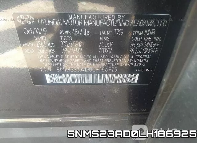 5NMS23AD0LH186925 фото 10
