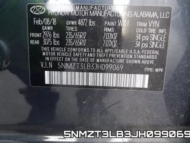 5NMZT3LB3JH099069 фото 2