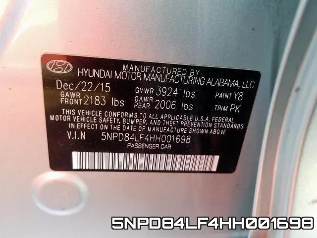5NPD84LF4HH001698 фото 2