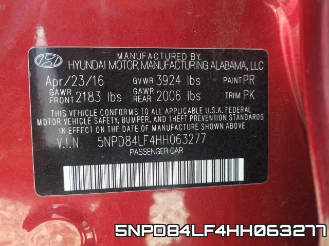 5NPD84LF4HH063277 фото 2