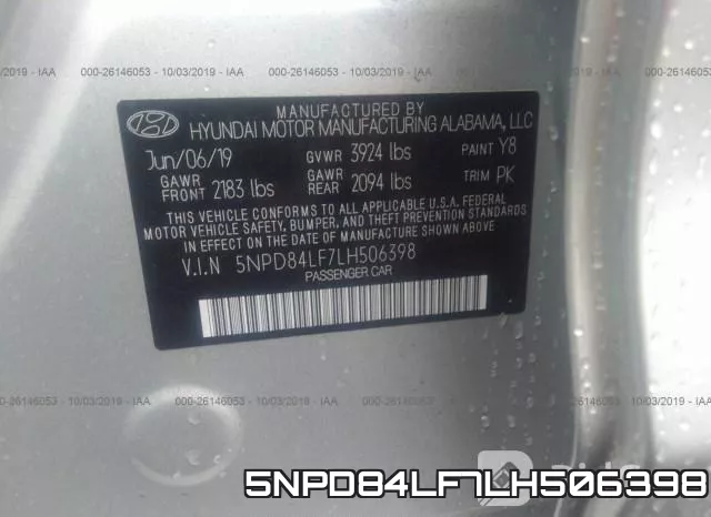 5NPD84LF7LH506398 фото 10