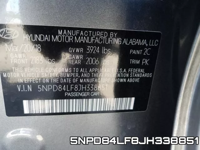 5NPD84LF8JH338851 фото 2