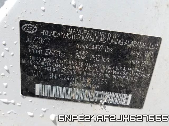 5NPE24AF2JH627555 фото 2