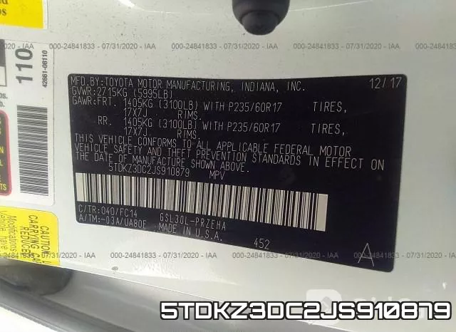 5TDKZ3DC2JS910879 фото 10