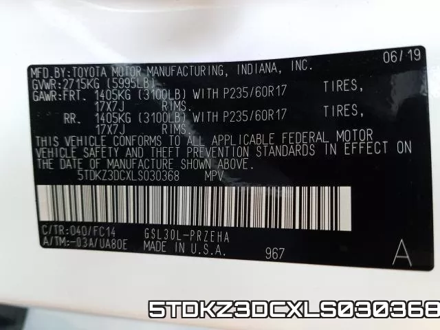 5TDKZ3DCXLS030368 фото 2