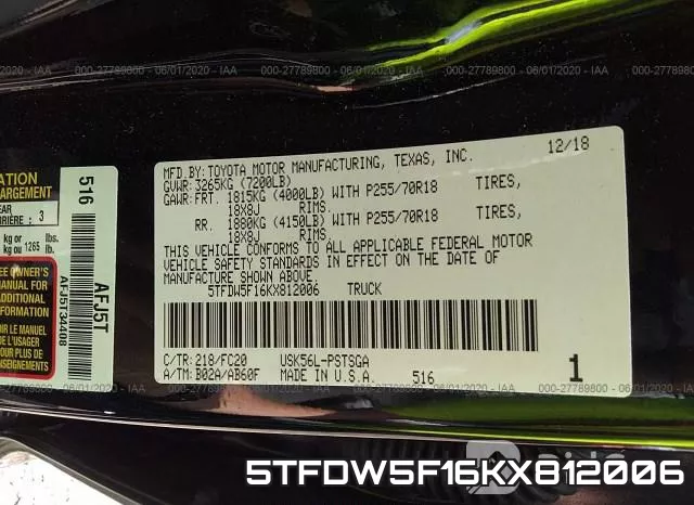 5TFDW5F16KX812006 фото 10