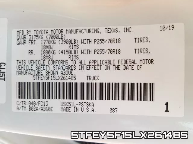 5TFEY5F15LX261485 фото 2