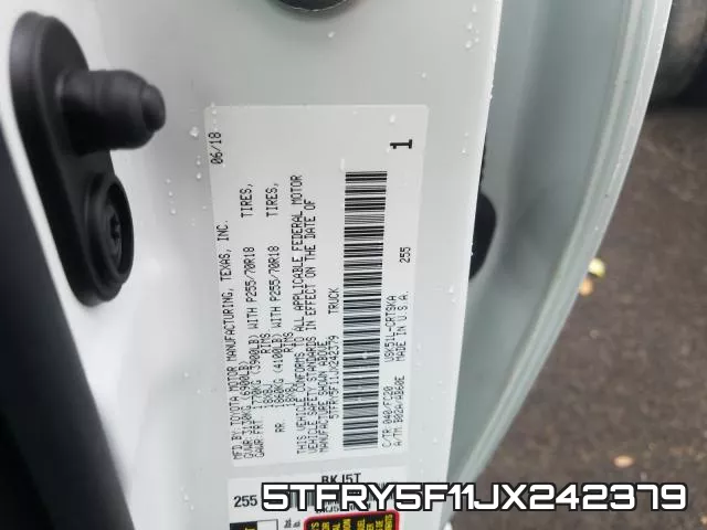 5TFRY5F11JX242379 фото 2