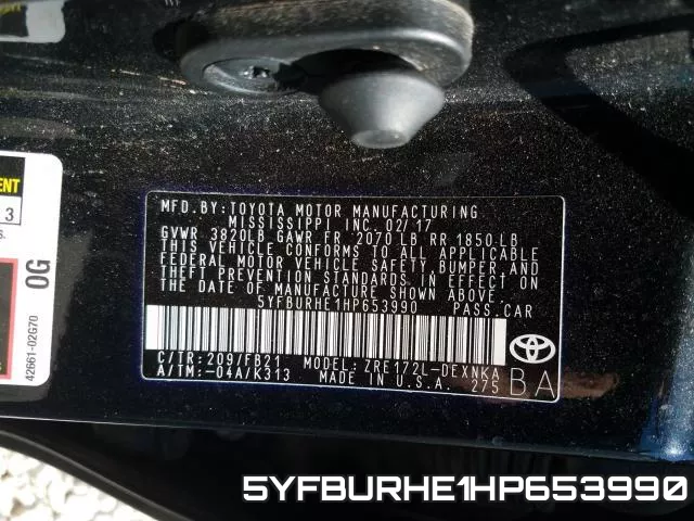 5YFBURHE1HP653990 фото 2
