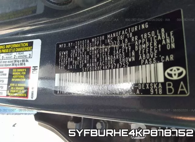 5YFBURHE4KP878752 фото 10