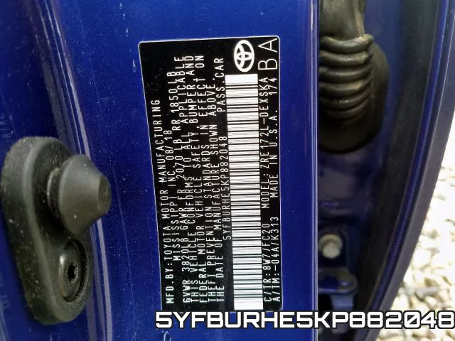 5YFBURHE5KP882048 фото 2