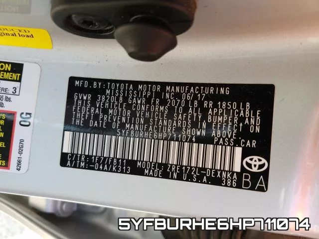 5YFBURHE6HP711074 фото 2