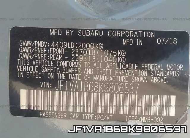 JF1VA1B68K9806537 фото 10