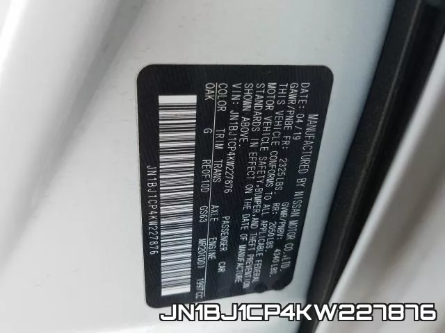 JN1BJ1CP4KW227876 фото 2