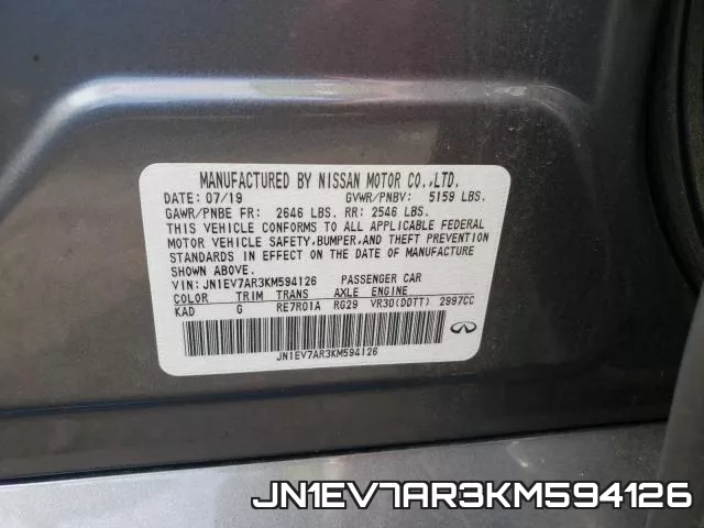 JN1EV7AR3KM594126 фото 2