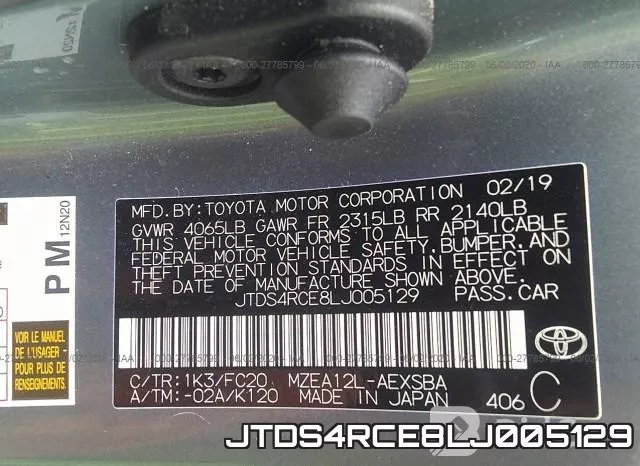 JTDS4RCE8LJ005129 фото 10