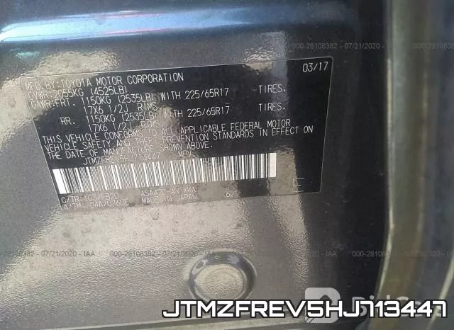 JTMZFREV5HJ713447 фото 10