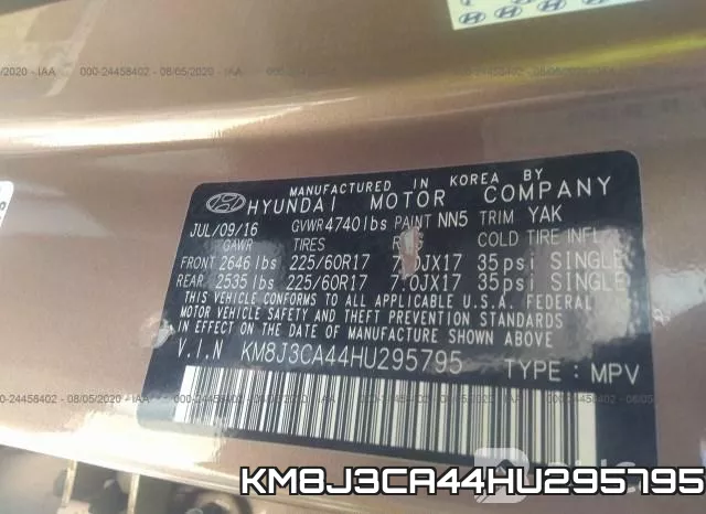 KM8J3CA44HU295795 фото 10
