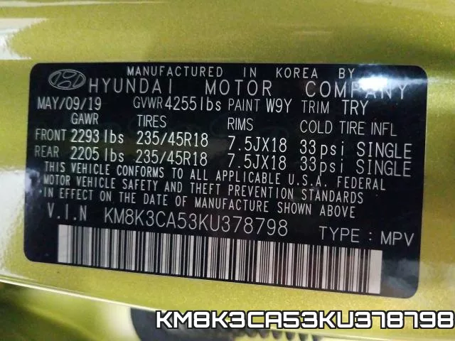 KM8K3CA53KU378798 фото 2