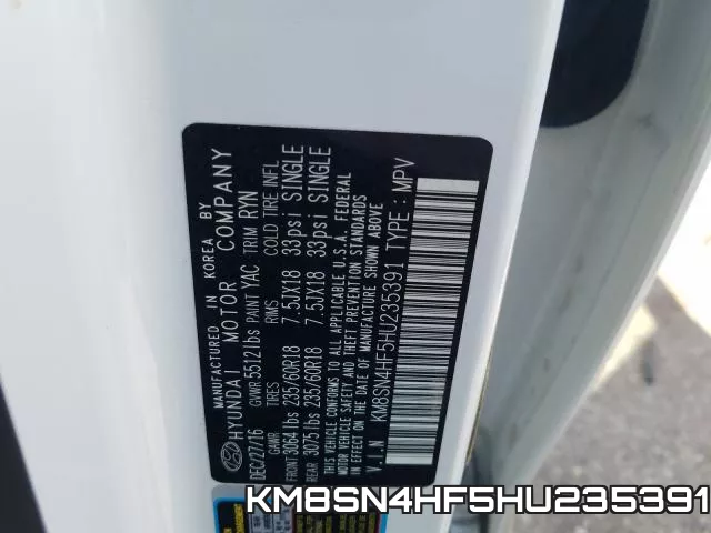 KM8SN4HF5HU235391 фото 2