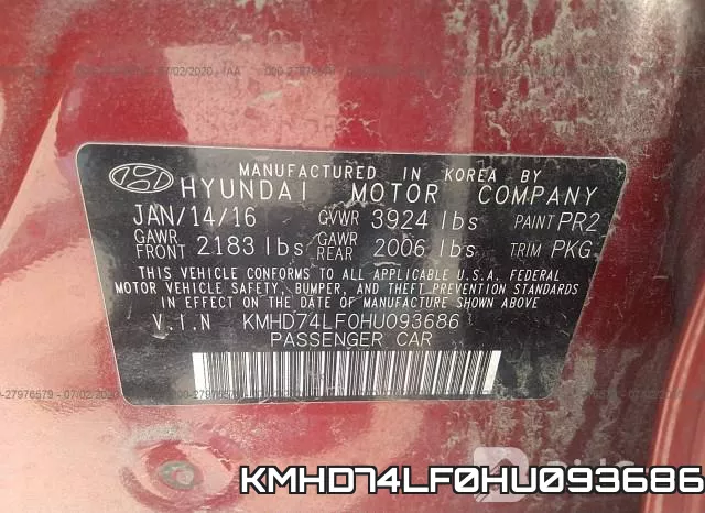 KMHD74LF0HU093686 фото 10