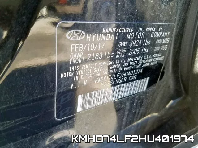 KMHD74LF2HU401974 фото 2