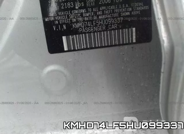 KMHD74LF5HU099337 фото 10