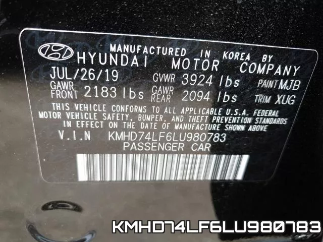 KMHD74LF6LU980783 фото 2